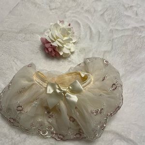 Baby tutu and headband 0-12m outfit for photos
